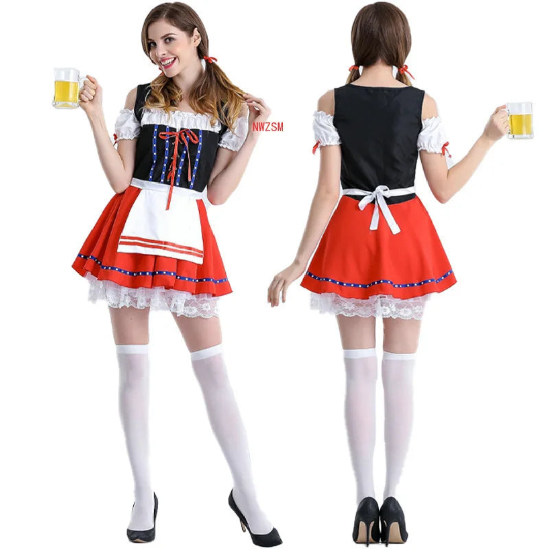 Juliany | Damen Charmantes Oktoberfest Dirndl Kleid | 2024