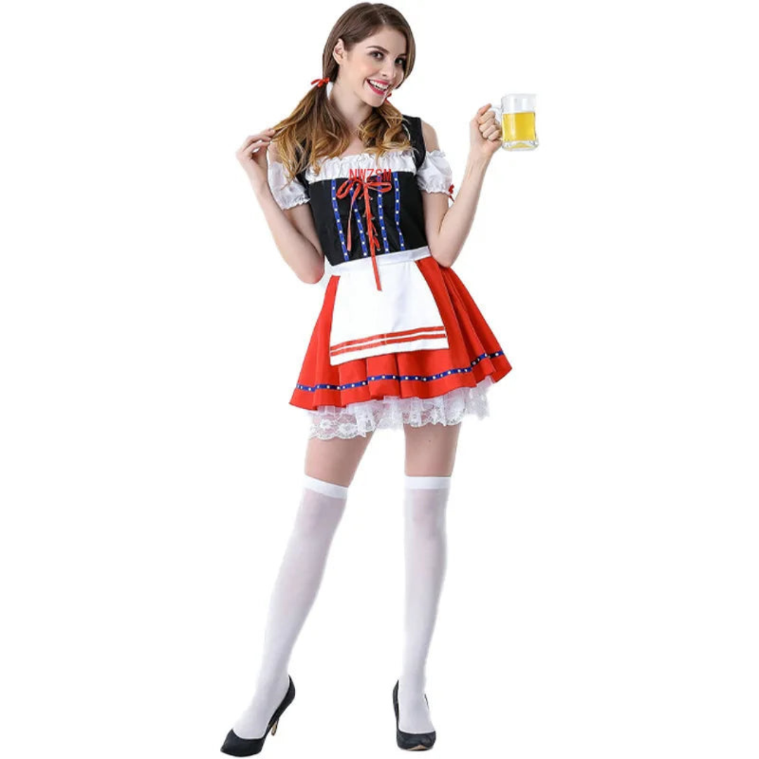 Juliany | Damen Charmantes Oktoberfest Dirndl Kleid | 2024