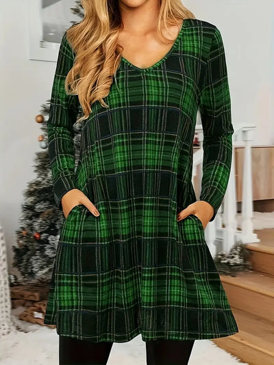 Sabineina | Damen Plaid Kleid | Mini