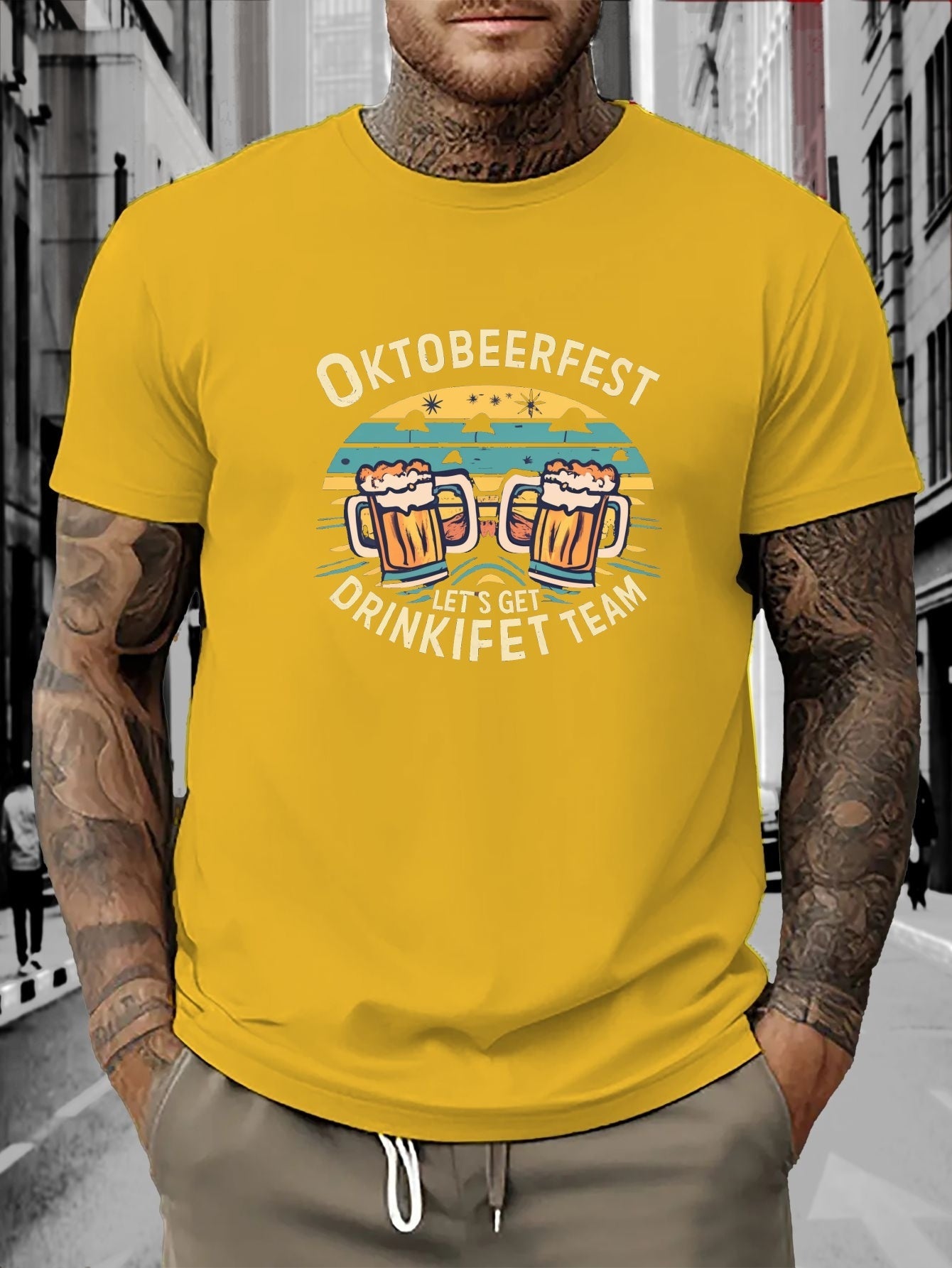 Hendrix | Herren Casual T-Shirt mit Oktoberfest-Aufdruck