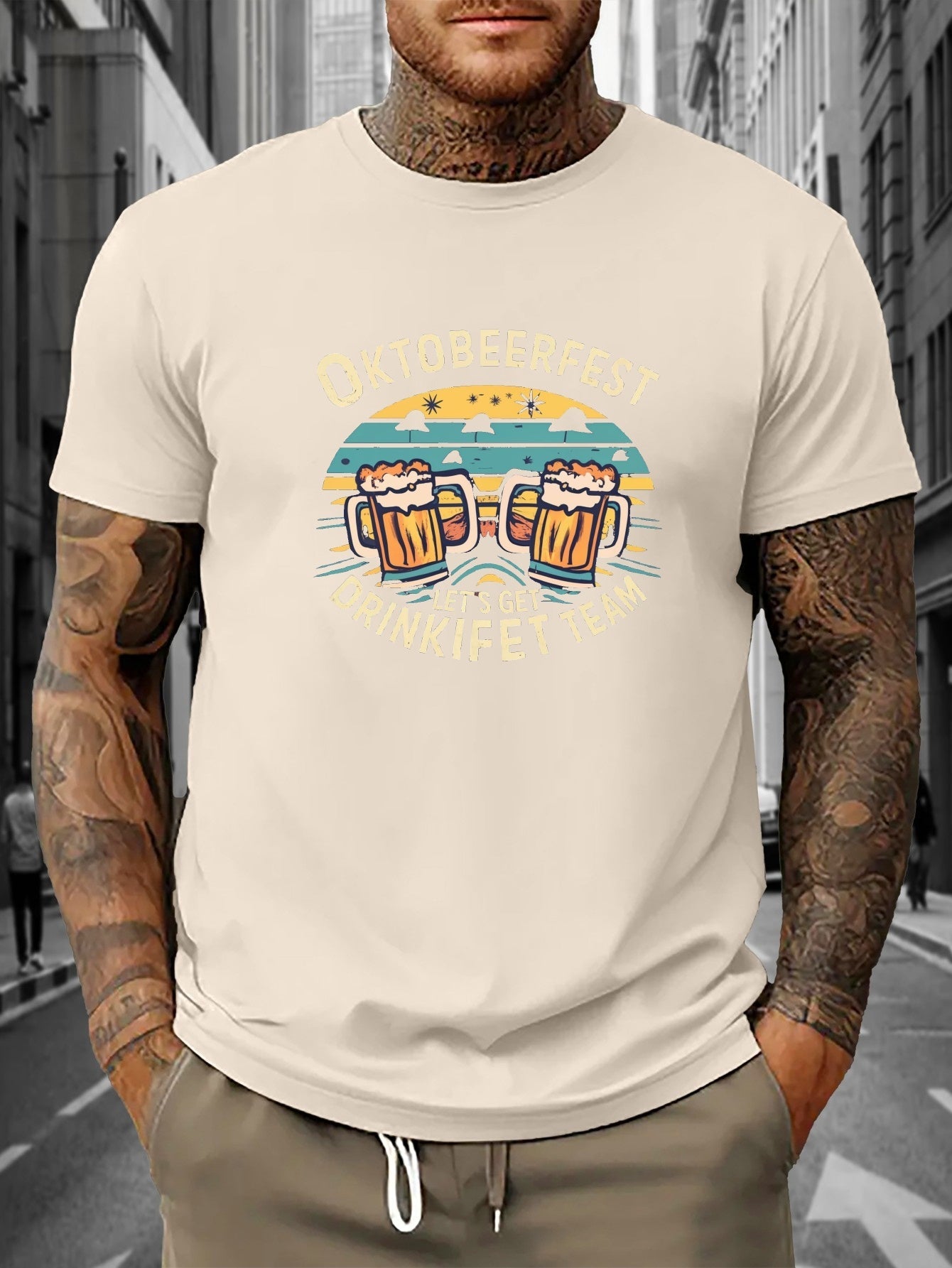 Hendrix | Herren Casual T-Shirt mit Oktoberfest-Aufdruck