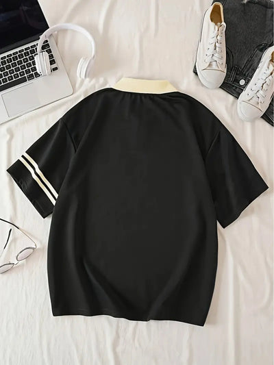 Evie | Lockeres Polo-T-Shirt mit Deutschland-Aufdruck für Damen zur Fußball-EM 2024