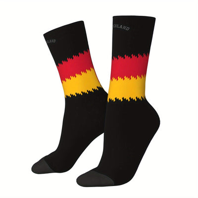 Gene | Paar Fußballsocken für Herren mit Deutschlandflaggenmuster für die EM 2024