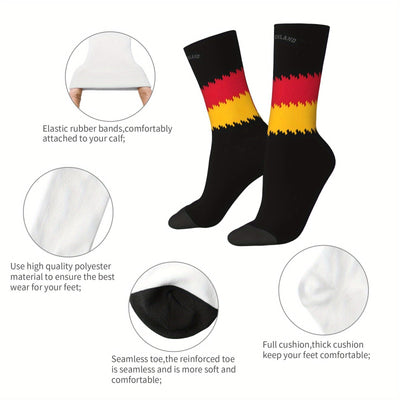 Gene | Paar Fußballsocken für Herren mit Deutschlandflaggenmuster für die EM 2024