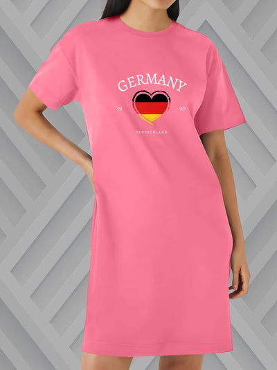 Indie | T-Shirt mit DEUTSCHLAND-Print für Damen, Fußball-Kleid für die EM 2024