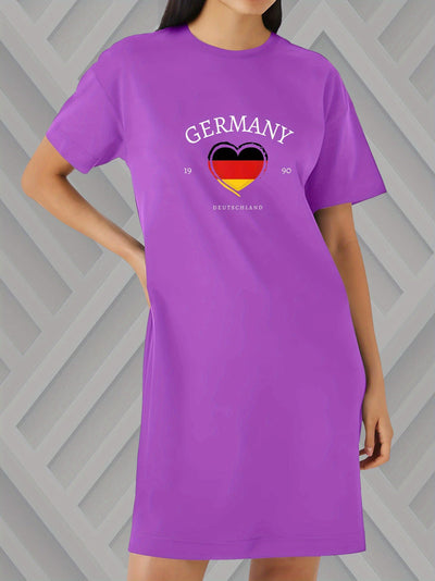 Indie | T-Shirt mit DEUTSCHLAND-Print für Damen, Fußball-Kleid für die EM 2024