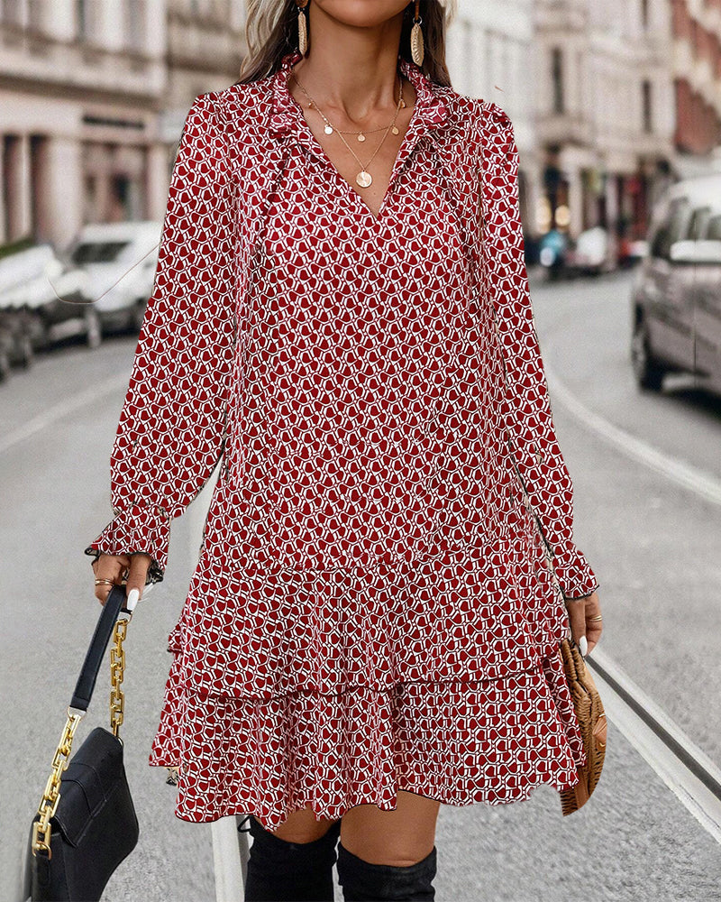 Mathilde | Elegantes Langarmkleid Mit Fließender Passform