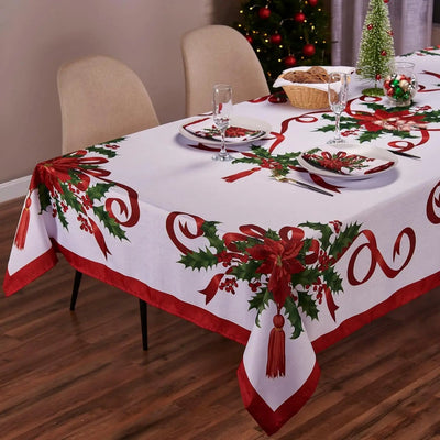ChristmasTable™ – Tischtuch mit Weihnachtsbändchen | Urlaubskollektion