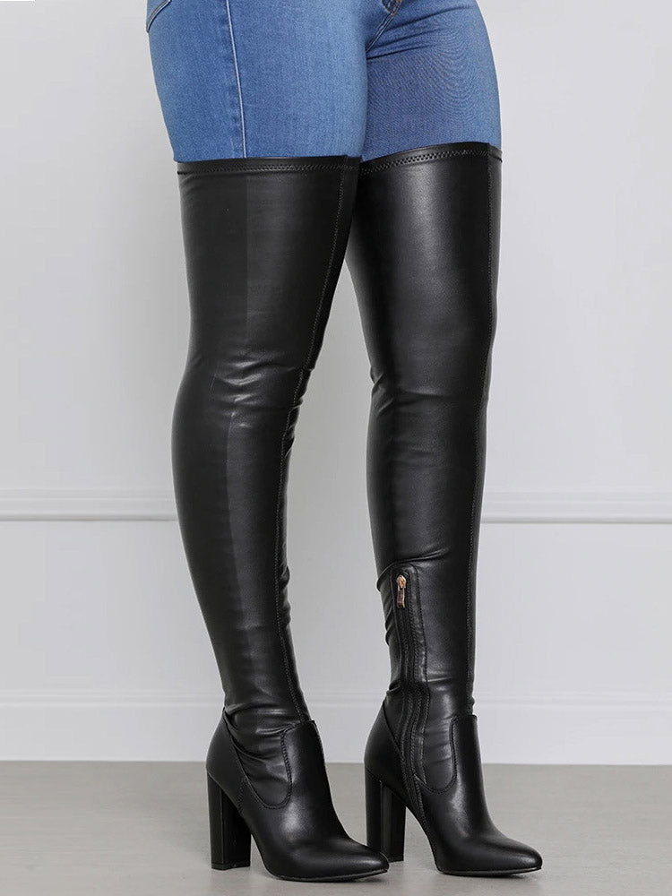 Eamone | Damen Overknee Stiefel | Wasserdichte