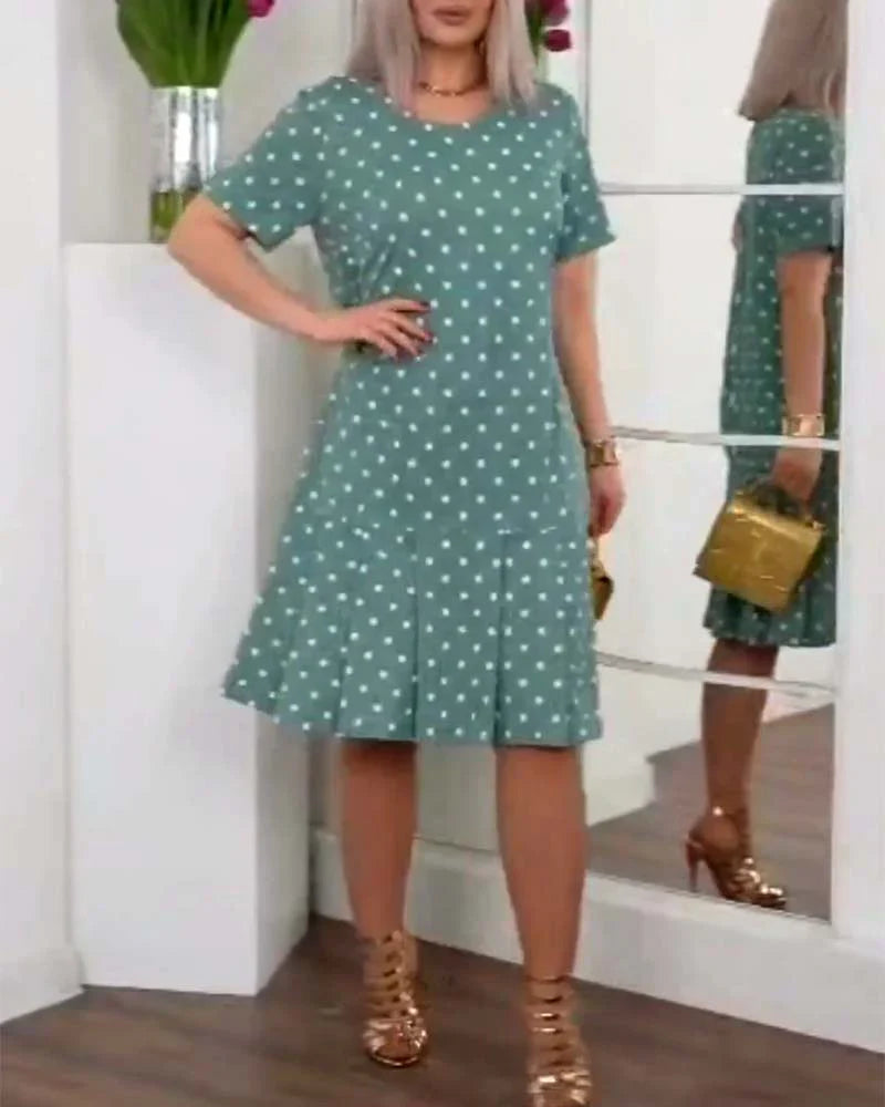 Alexis | Schlichtes und doch elegantes Polka Dot-Kleid für Damen