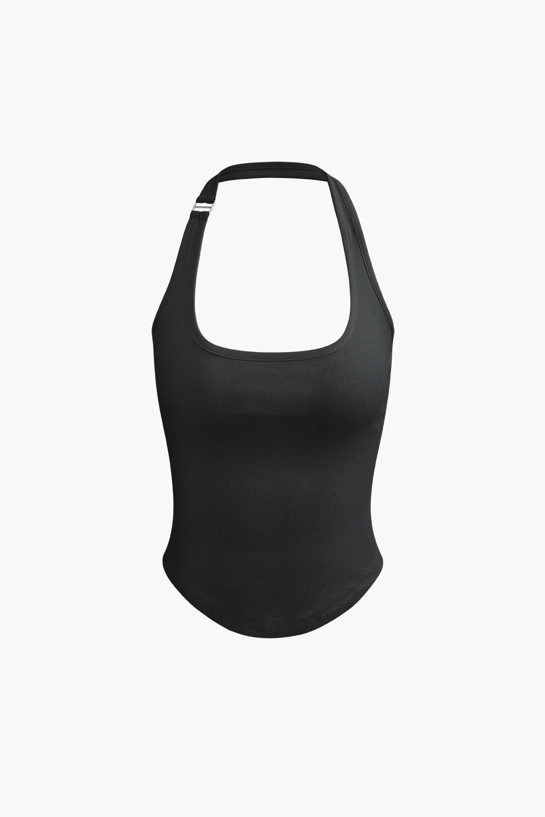 Halter Tank Top mit Geschwungenem Saum