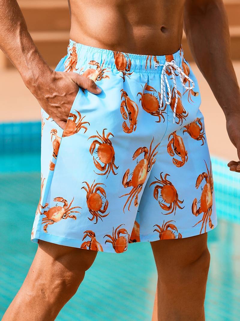 Harolden | Badeshorts für Herren mit Krabben-Print