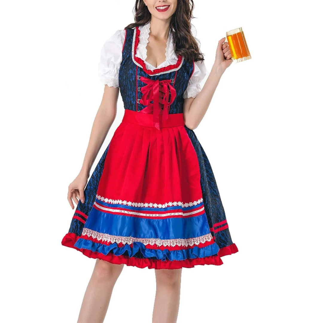 Elfriedelian | Damen Lebendiges Oktoberfest Dirndl Kleid | 2024