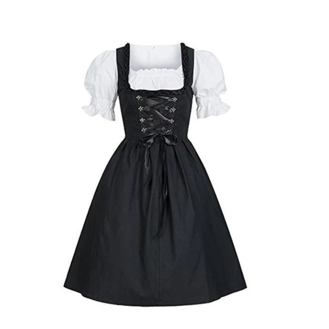 Lenani | Damen Schwarz Oktoberfest Dirndl Kleid | 2024