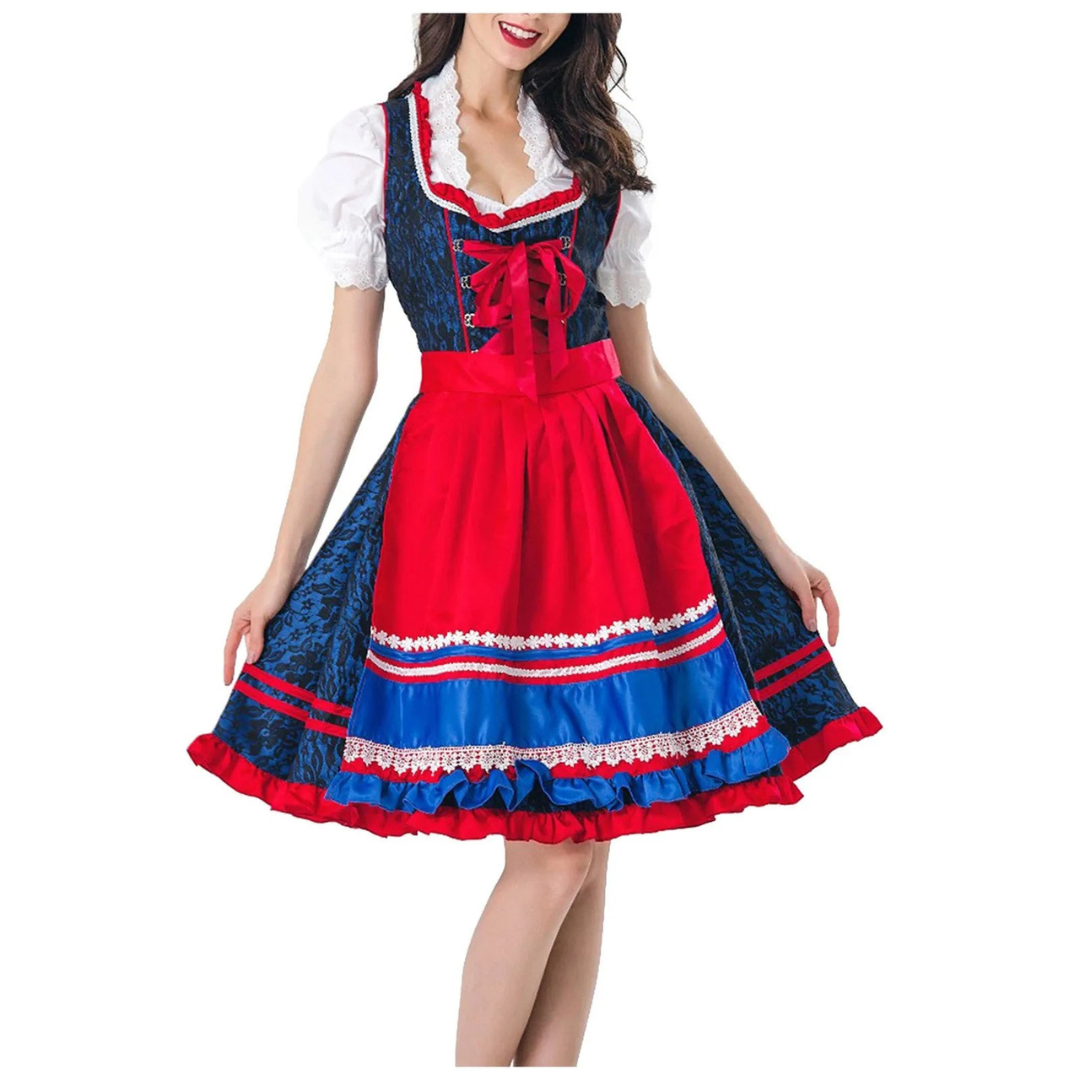 Elfriedelian | Damen Lebendiges Oktoberfest Dirndl Kleid | 2024