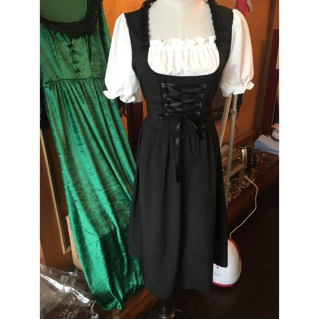 Lenani | Damen Schwarz Oktoberfest Dirndl Kleid | 2024