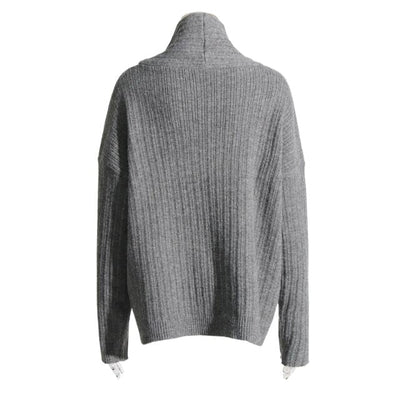 Ysara | Asymmetrischer Kragen Rippenpullover – Komfort und schlichter Stil