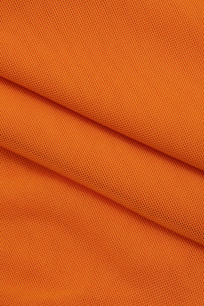 Orange Cami Midikleid mit Spitzenbesatz