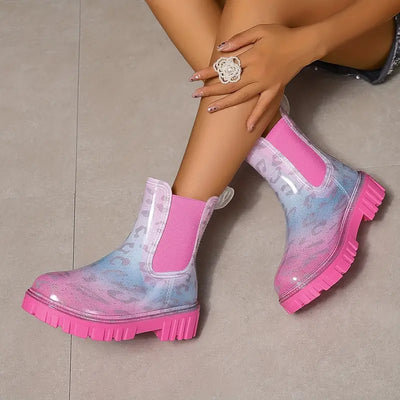 Dreilys | Wasserdichte Anti-Rutsch dicke Sohle PVC Regenstiefel