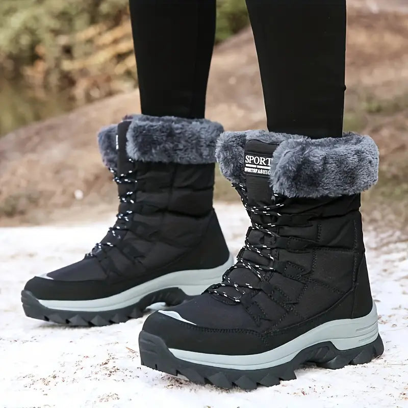 Klefrayn | High-Top Winter-Schneestiefel für Frauen - warm, rutschfest