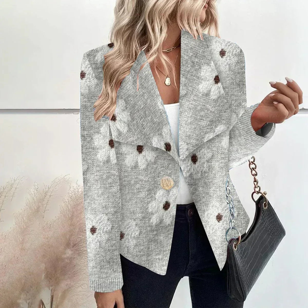 WarmEleganz™ - Elegante langärmelige Strickjacke | Stilvolle Wärme für jede Jahreszeit