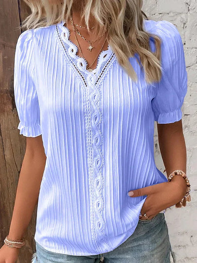 Mia – elegante bluse mit v-ausschnitt