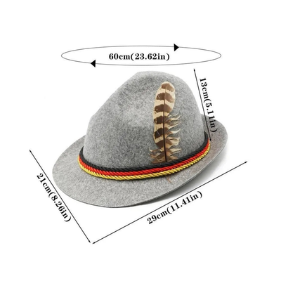 Hildegar | Unisex Feder Dekore Oktoberfest Hut | 2024