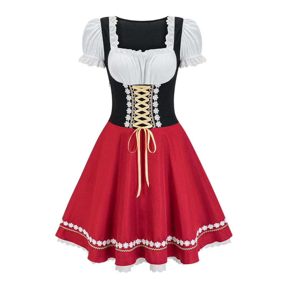 Mariea | Damen Kurze Ärmel Oktoberfest Dirndl Kleid | 2024