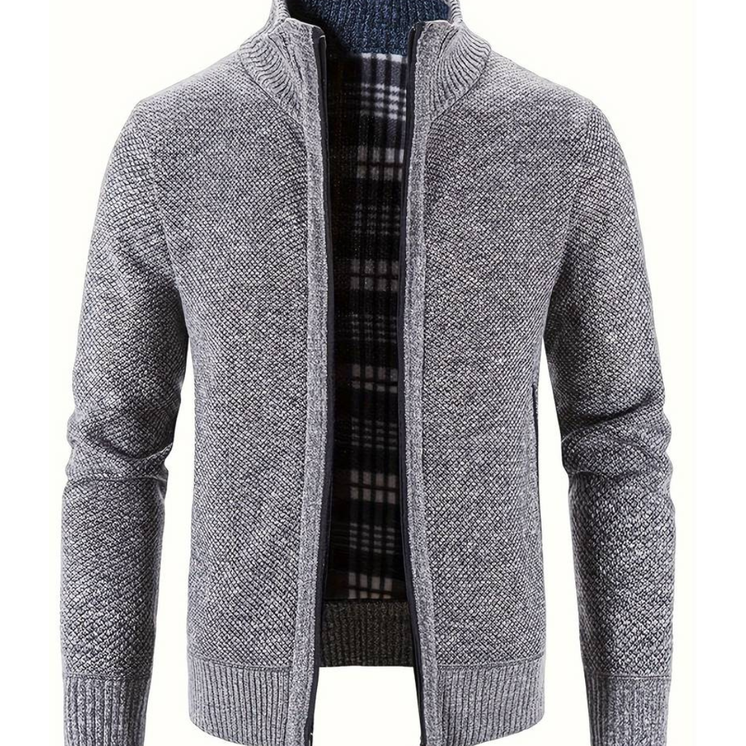 Ludwegn | Herren Reißverschluss Strickjacke | Warme