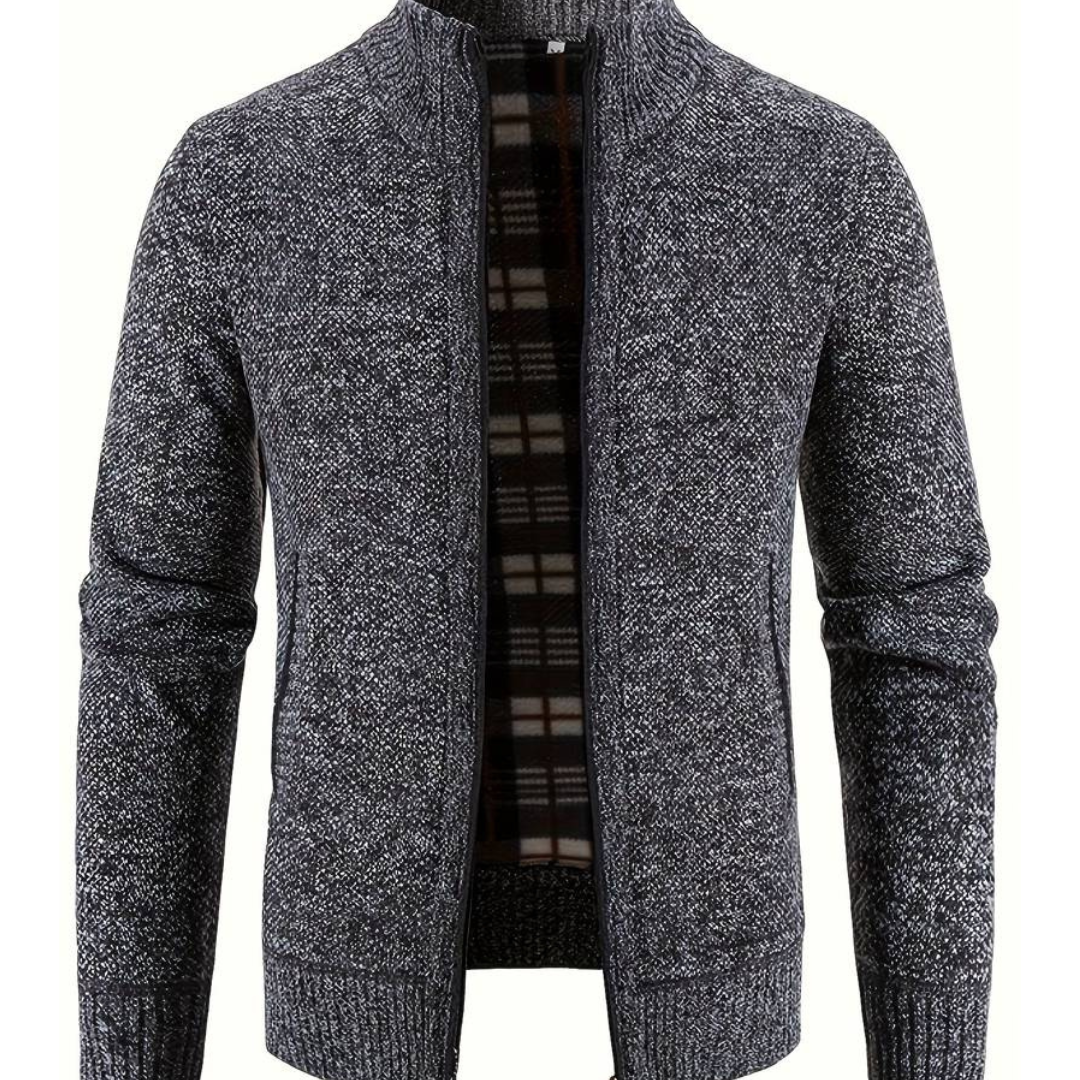 Ludwegn | Herren Reißverschluss Strickjacke | Warme