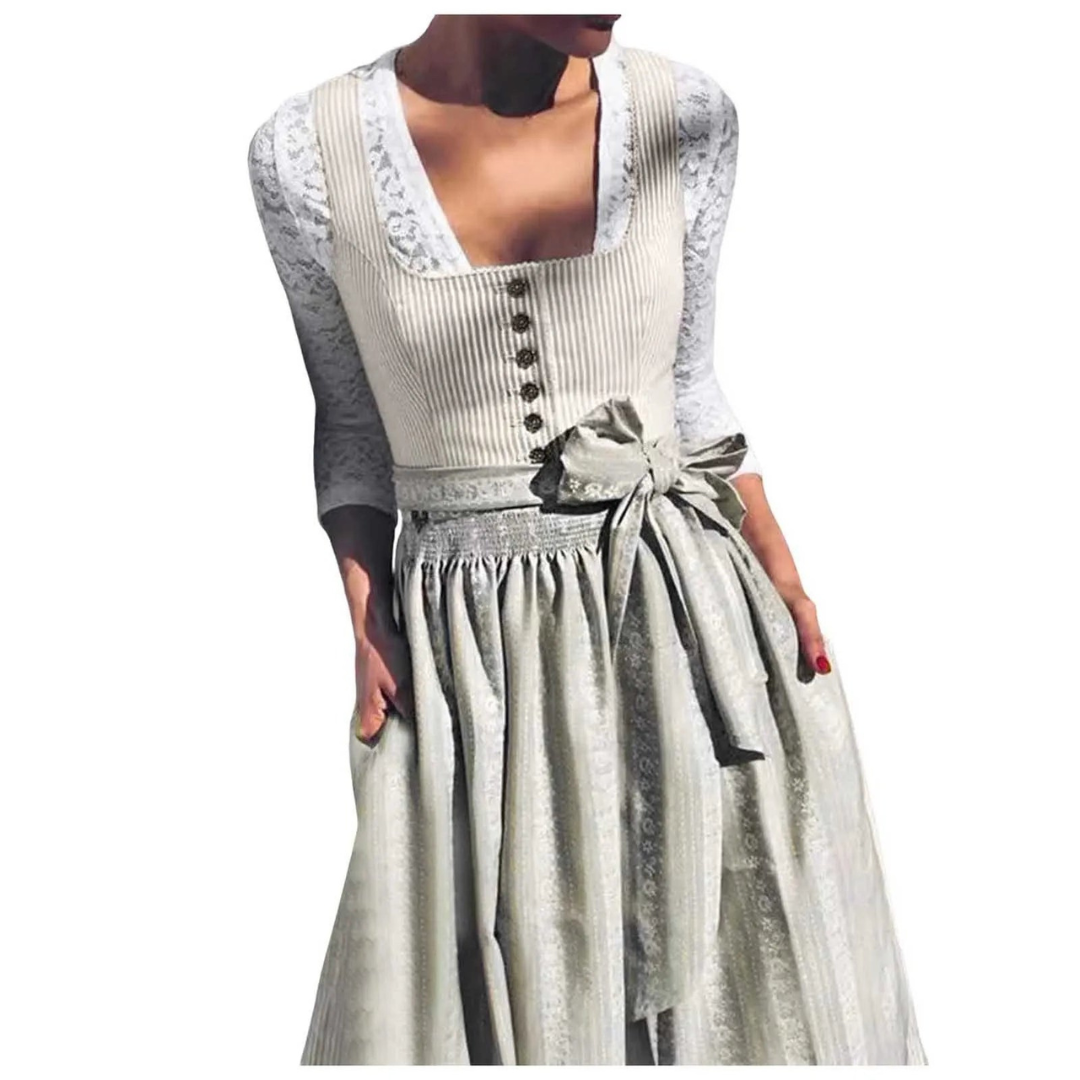 Laurene | Damen Quadratischer Ausschnitt Oktoberfest Dirndl Kleid | 2024