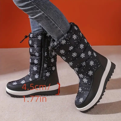 Kleshara | Modische Mid-Calf Schneestiefel für Damen - Komfortabel