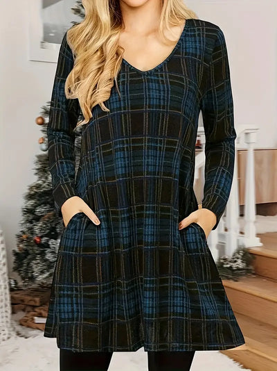 Sabineina | Damen Plaid Kleid | Mini