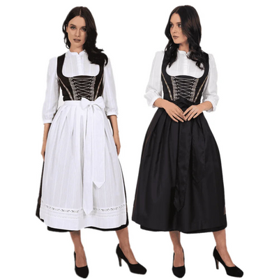 Alwinara | Damen Langarm Oktoberfest Dirndl Kleid | 2024