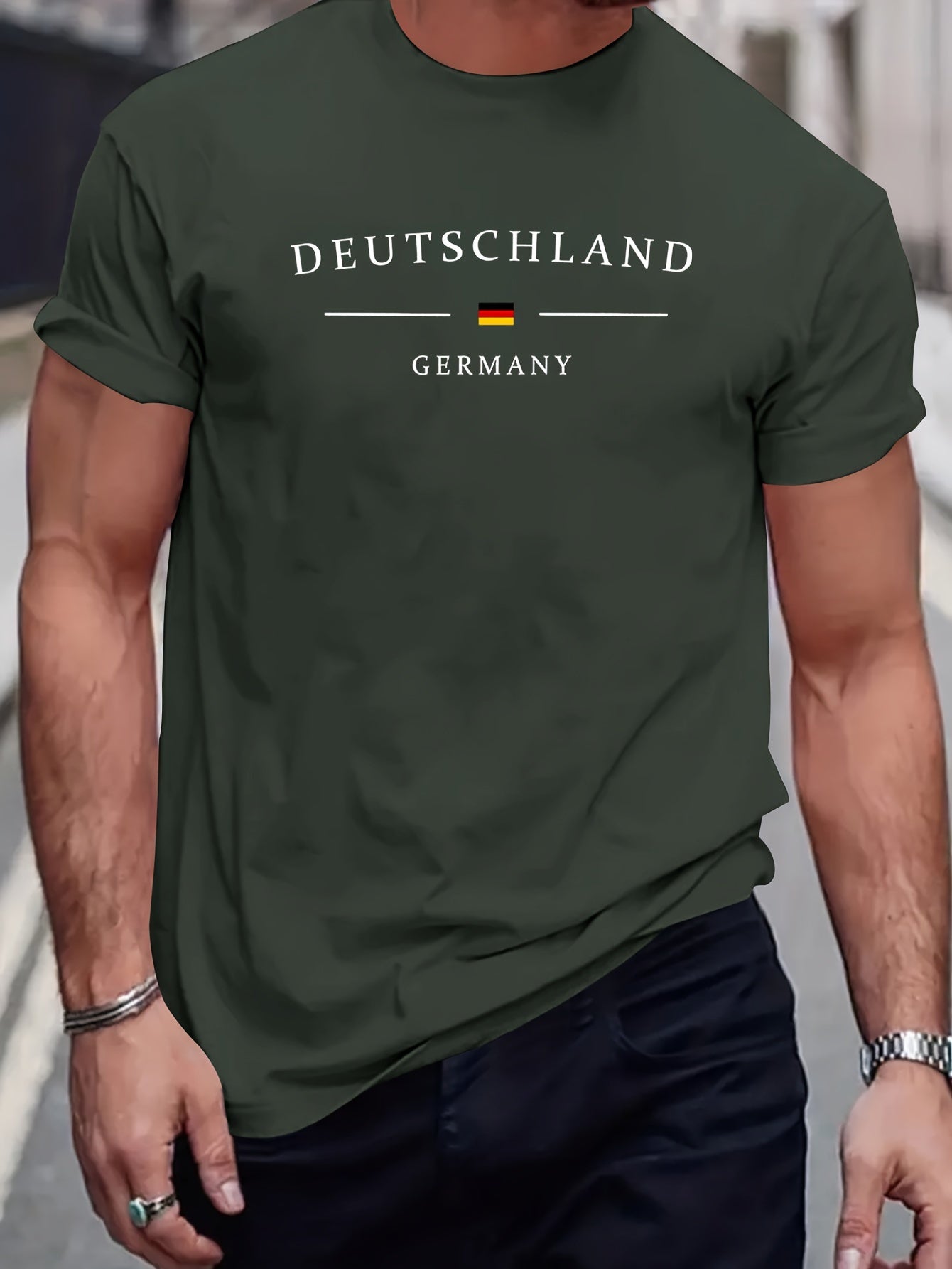 Alen | Deutschland Fußballtrikot für Herren mit kreativem Aufdruck und originellem EM-2024-Motiv