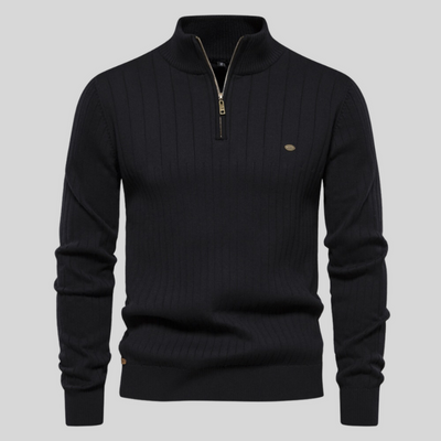 Alres | Muscle Fit Lässiger Rippenpullover