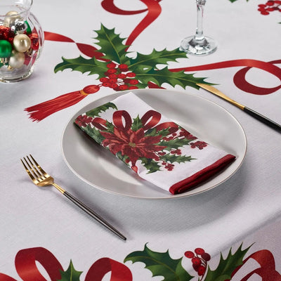 ChristmasTable™ – Tischtuch mit Weihnachtsbändchen | Urlaubskollektion
