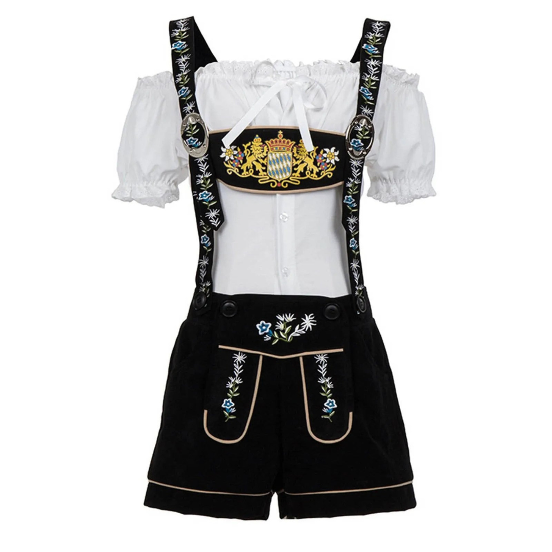 Ingridan | Damen Schwarz Oktoberfest Dirndl Tracht | 2024