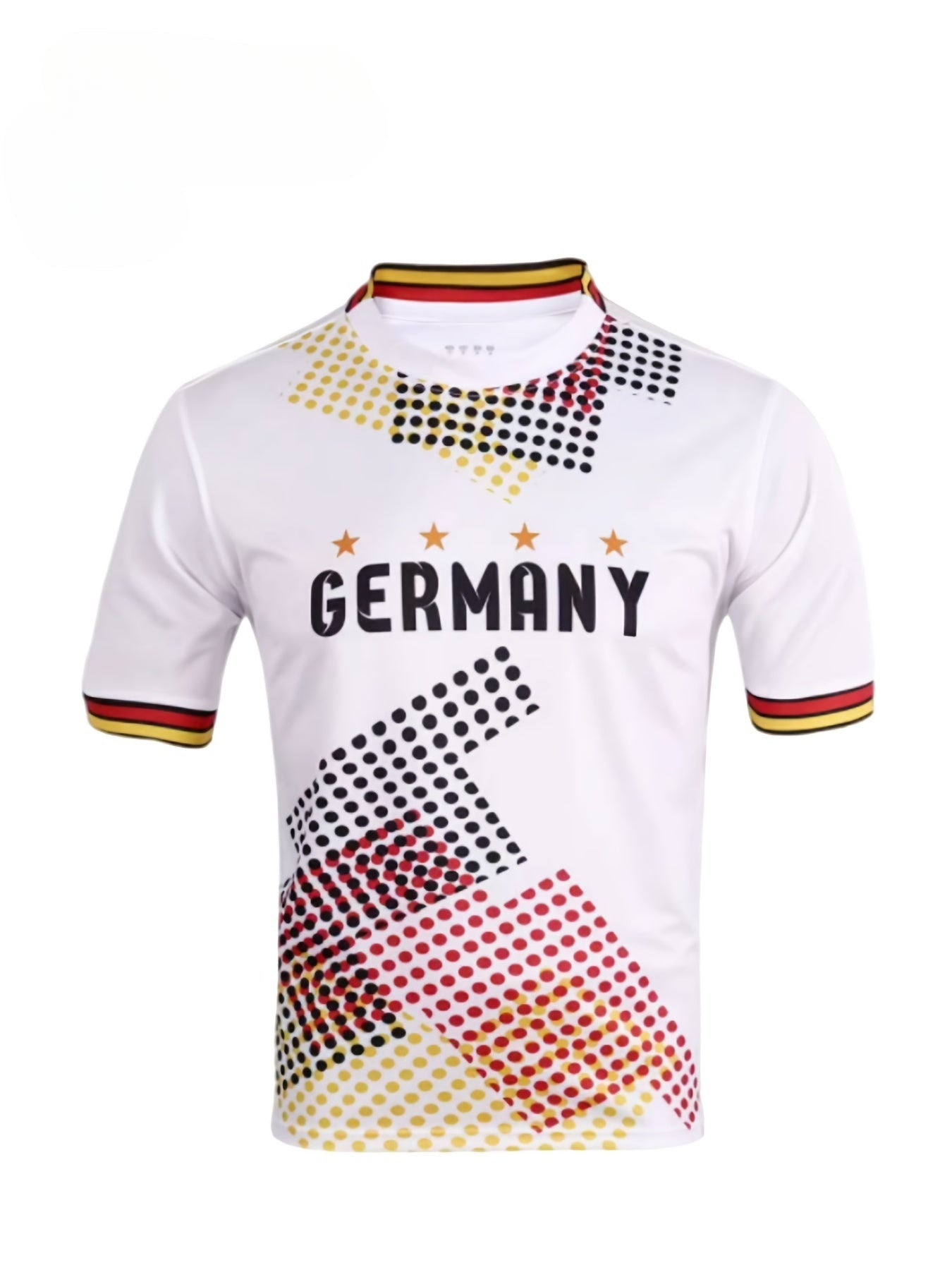 Maximilius | Unisex Deutschland gepunktetes Rundhalstrikot Deutschland EM 2024 Fußballtrikot