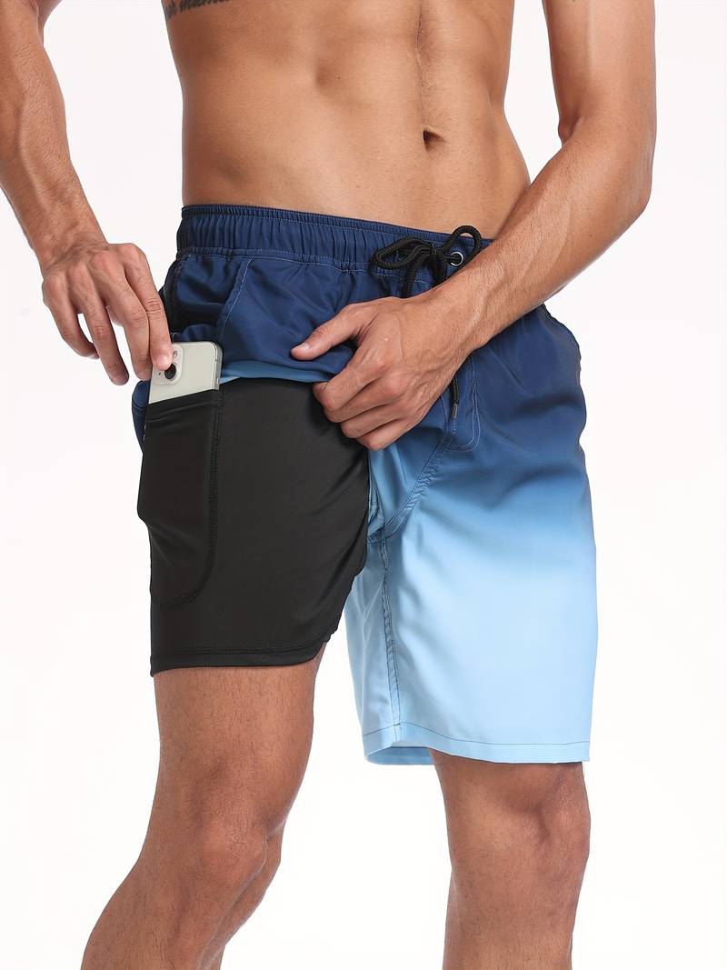 Lawrencius | Herren Strandshorts mit Innenshorts