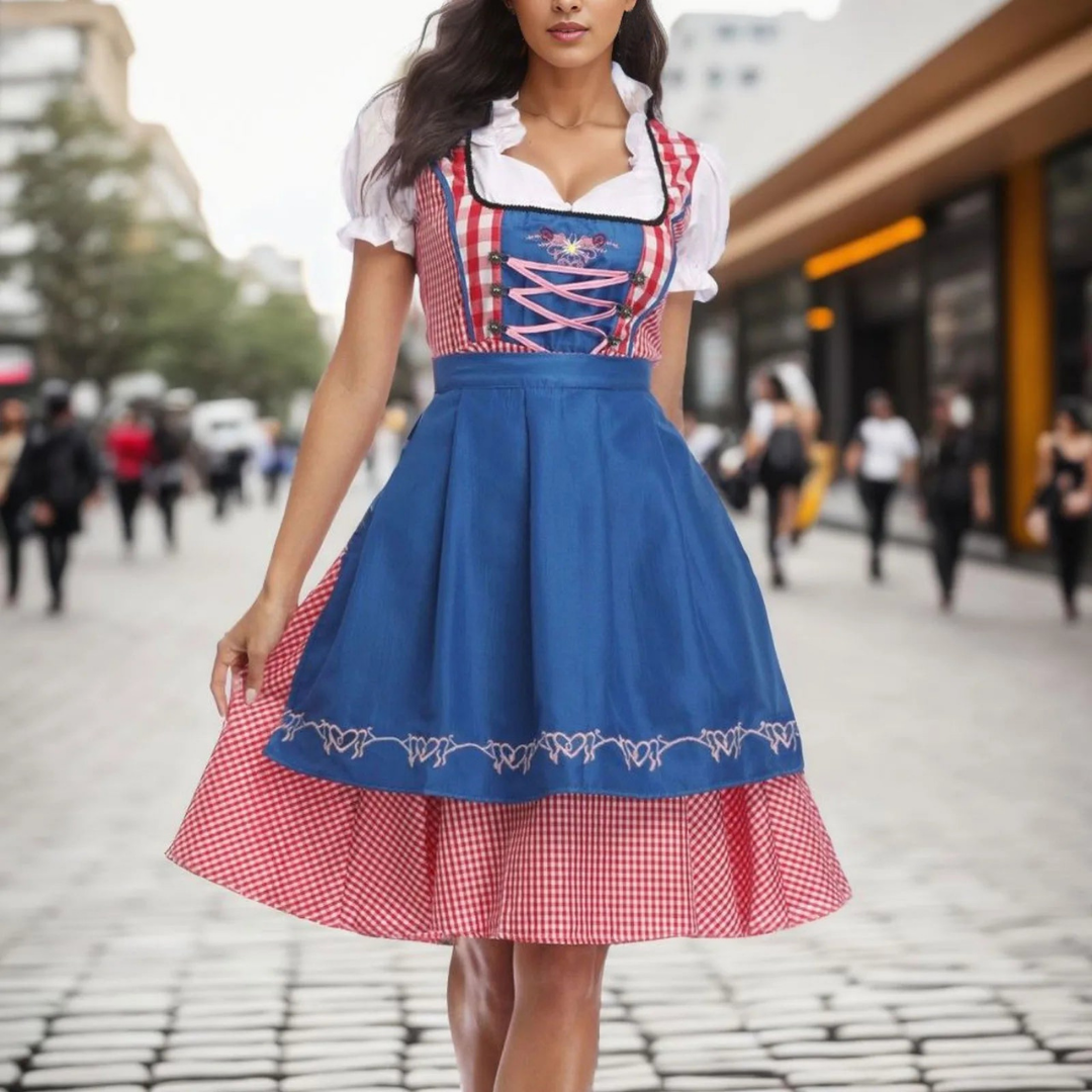 Katia | Damen Lebendig Oktoberfest Dirndl Kleid | 2024