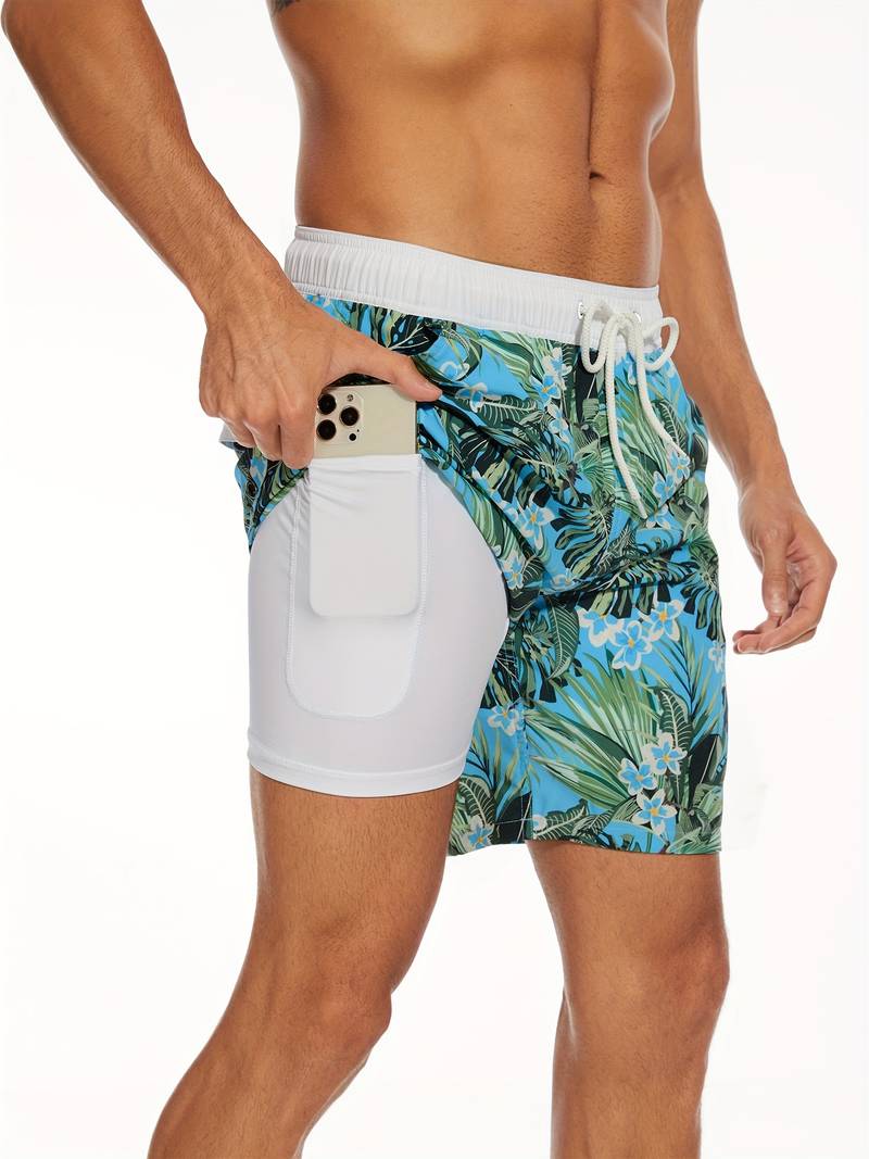 Lawrencius | Herren Strandshorts mit Innenshorts