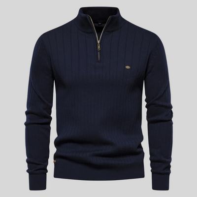 Alres | Muscle Fit Lässiger Rippenpullover
