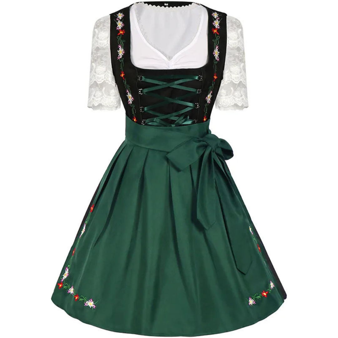 Quitterie | Damen Schwarze Oktoberfest Dirndl Kleid | 2024