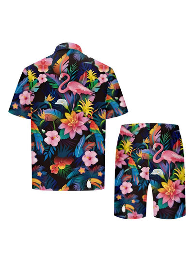 Henry – 2-teiliges set mit floralem flamingo-print