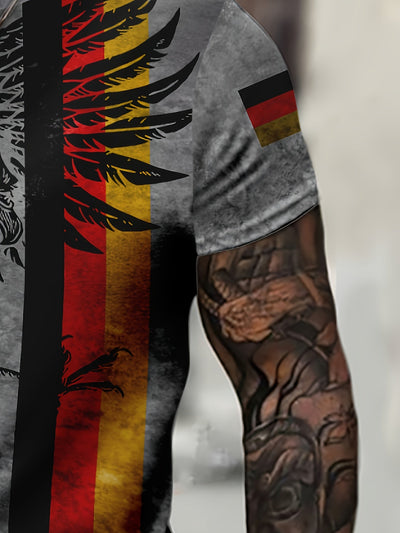 Fabio | Herren-Fußballtrikot mit deutscher Flagge und Adlermuster im Retro-Look Deutschland EM 2024