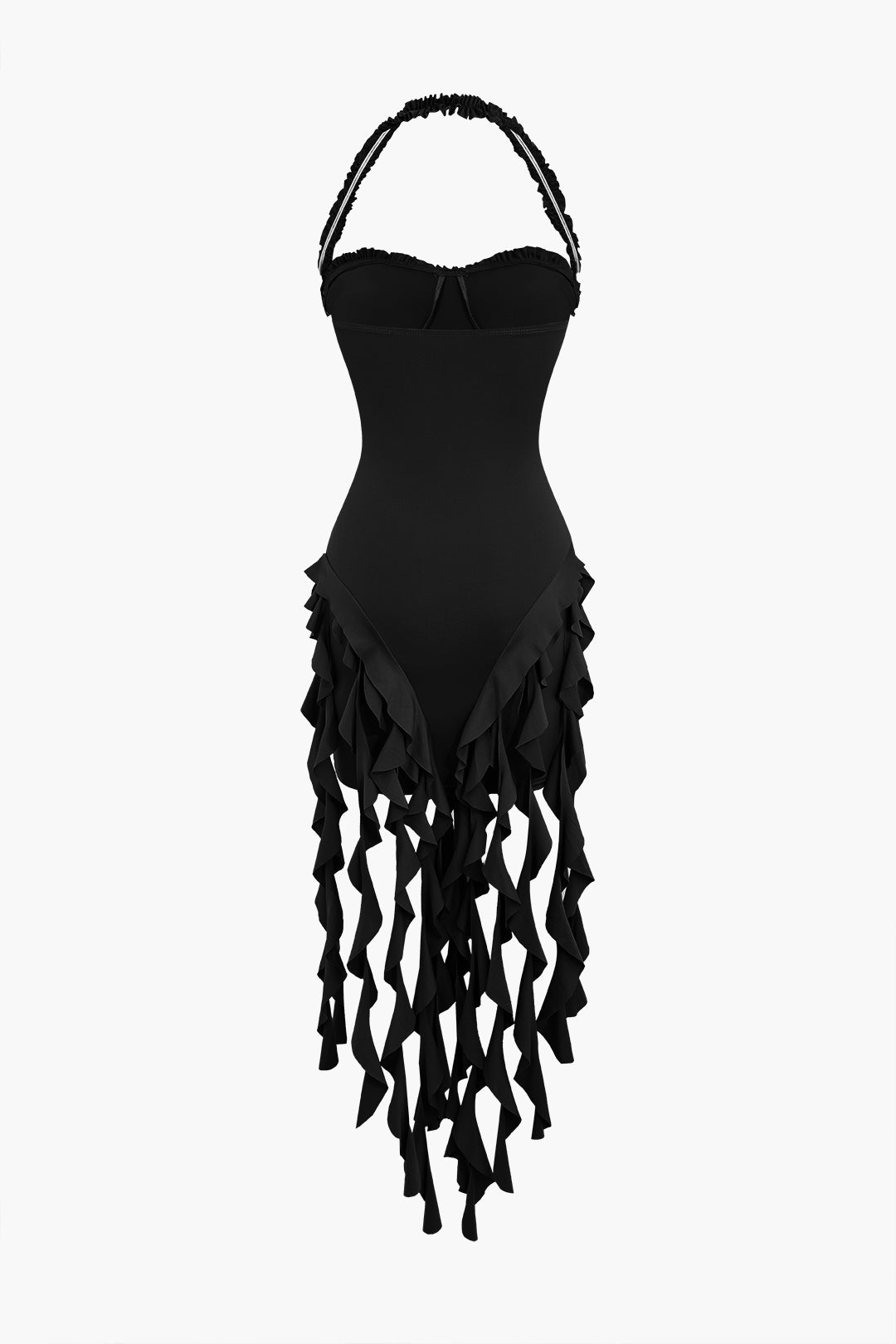 Rüschenquasten Halter Bustier Minikleid