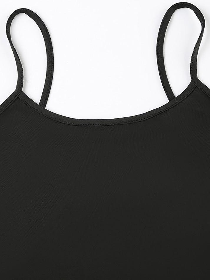 Einfarbiges Basic Slim Cami Top