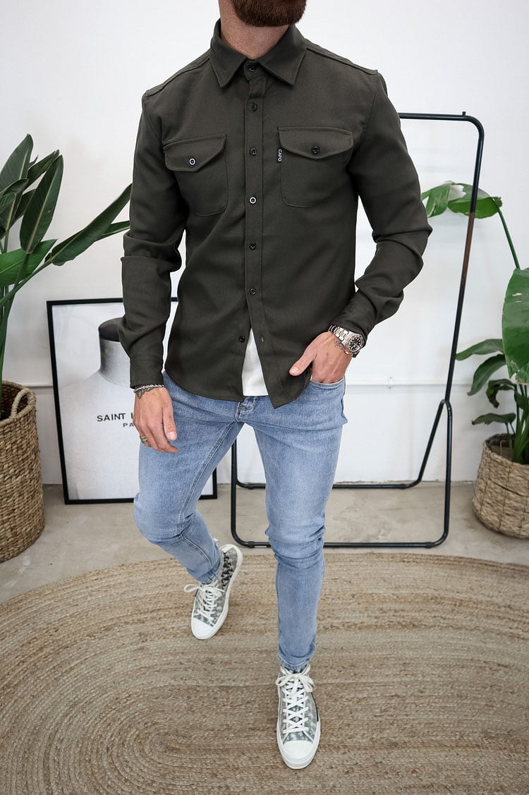 Umar | Button-Down-Hemdjacke für Herren