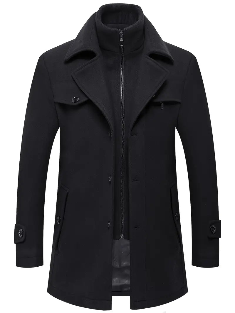 Jacea | Herren Winter Lang Trench Mantel